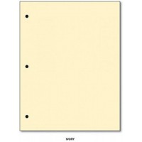 3 Hole Color Paper 8 1/2 X 11 - 100 Papers Per Pack (Ivory)   282886706427
